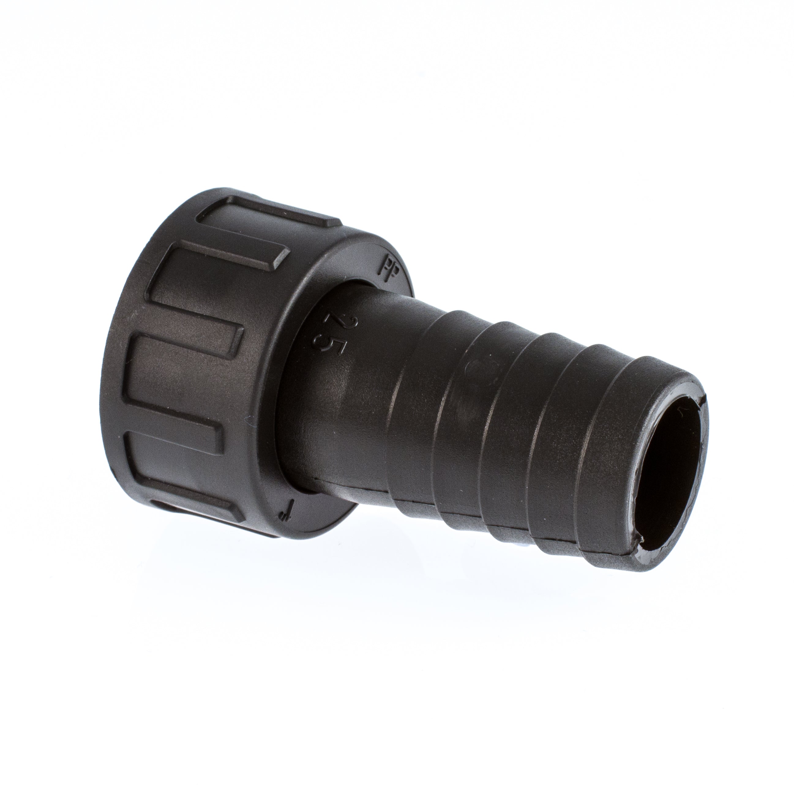 20mm x 3/4 Polypropylene Barbed Hose Tail x BSP Female Nut 20mm x 3/4 Polypropylene Barbed Hose Tail x BSP Female Nut